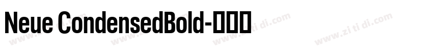 Neue CondensedBold字体转换